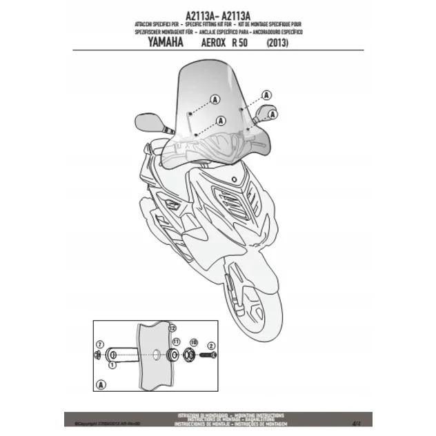 Givi-A2113A-Kit-mocujacy-do-289A-Yamaha-aerox-R50
