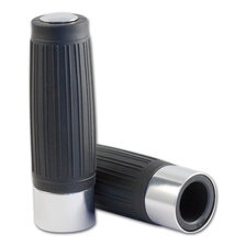 HS MOTO GUMOVÉ GRIPY CUSTOM STRIEBORNÉ 25,4 MM