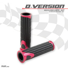 HS MOTO GUMOVÉ GRIPY D-VERSION ČERVENÉ 22 MM