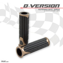 HS MOTO GUMOVÉ GRIPY D-VERSION MEDENÉ 22 MM