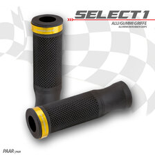 HS MOTO GUMOVÉ GRIPY SELECT1 ZLATÝ PRSTEŇ 22 MM