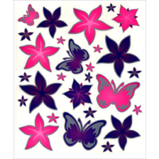 QUATTROERRE NÁLEPKA MOTÝLI A KVĚTINY