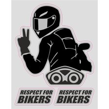 QUATTROERRE NÁLEPKA RESPECT FOR BIKERS