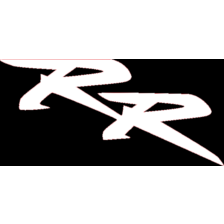 QUATTROERRE NÁLEPKA RR 15 CM - BÍLÁ