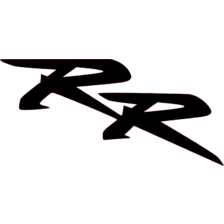 QUATTROERRE NÁLEPKA RR 15 CM - ČERNÁ