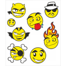 QUATTROERRE NÁLEPKA SMAJLÍCI