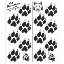 QUATTROERRE NÁLEPKA STOPY VLKA ČERNÉ