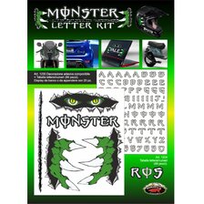 QUATTROERRE NÁLEPKY MONSTER KIT S PÍSMENY
