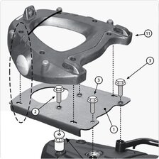 GIVI DRŽÁK KUFRU BMW F 650 GS/F 800 GS (08-17)/F 700 GS (13-17) SR5107