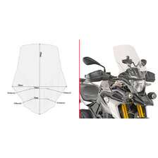 GIVI PLEXI ŠTÍT BMW G 310 GS D5126ST