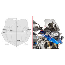 GIVI PLEXI BMW R 1200 GS ADVENTURE (16-18)/R 1200 GS (16-18)/R 1250 GS/ADV (19-20) D5124B
