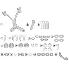 GIVI KIT NA MONTÁŽ PLEXI A800N A5115A