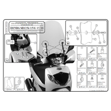 GIVI SADA NA MONTÁŽ PLEXI HONDA SH 125/150 A311A