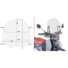 GIVI PLEXI HONDA SUPER CUB C125 (18-22) 1168A