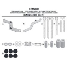 GIVI MONTÁŽNÍ SADA PRO PADACÍ PROTEKTORY SLD01 NA HONDA CB 500 F (19-20) SLD1176KIT