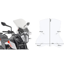 GIVI PLEXI KTM 390 (20)/790 ADVENTURE/R (19-20)/890 ADV (21) 7710DT