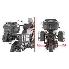 GIVI BOČNÉ NOSIČE KUFROV MONOKEY MOTO MORINI X-CAPE 700 (25) PLO9352MK