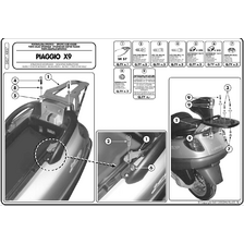 GIVI DRŽÁK KUFRU PIAGGIO X9 SR57