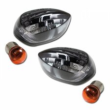 HS MOTO ZATMAVENÉ KRYTKY BLINKRŮ YAMAHA 12 V/10 W, 2 KS