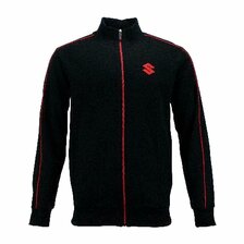 SUZUKI ČIERNA TÍMOVÁ MIKINA NA ZIPS