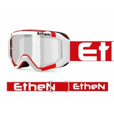 ETHEN MX BRÝLE PRISMIS BÍLO-ČERVENÉ S ČIRÝM SKLEM