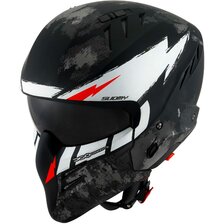 SUOMY PŘILBA ARMOR HI VOLT MATNÁ ČERNÁ / BÍLÁ