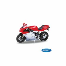 WELLY MODEL 1:18 MV AGUSTA F4S 1+1 ČERVENO-STŘÍBRNÁ