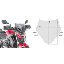 GIVI PLEXI HONDA CB 500 F (2019-)/CF MOTO 650 NK (21) 1176A