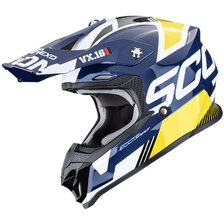 SCORPION PRILBA VX-16 EVO AIR ANALOG WHITE/BLUE/YELLOW
