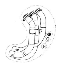 AKRAPOVIČ HEADPIPES (STAINLESS STEEL) YAMAHA YZF-R9 ABS (25-26)