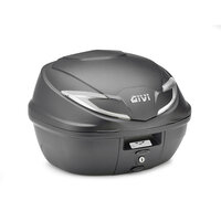 GIVI MONOLOCK HORNÝ PLASTOVÝ KUFOR ČIERNY SO STRIEBORNÝMI ODRAZKAMI B39NT