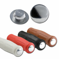 HS MOTO HLINÍKOVÉ KONCOVKY PRE BOBBER RUKOVÄTE STRIEBORNÉ