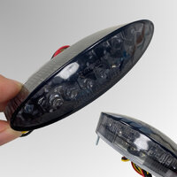 HS MOTO LED BRZDOVÉ SVĚTLO "MINI" KOUŘOVÉ S OSVĚTLENÍM SPZ