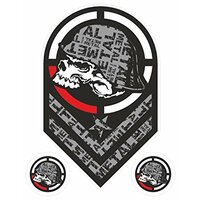 QUATTROERRE NÁLEPKA METAL SKULL