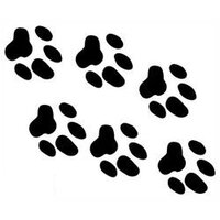 QUATTROERRE NÁLEPKA OTISKY TLAPKY ČERVENÁ