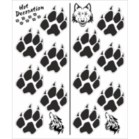 QUATTROERRE NÁLEPKA STOPY VLKA ČERNÉ