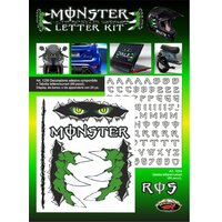 QUATTROERRE NÁLEPKY MONSTER KIT S PÍSMENY