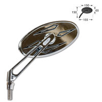 HS MOTO ZPĚTNÉ ZRCÁTKO OVAL