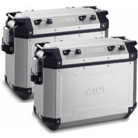 GIVI BOČNÍ KUFRY TREKKER OUTBACK 37 L STŘÍBRNÉ, DVOUBALENÍ OBKN37APACK2