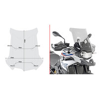 GIVI PLEXI ŠTÍT ZATMAVENÝ BMW F 750 GS/F 850 GS (18-21) D5127S