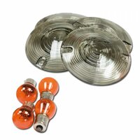 HS MOTO ZATMAVENÉ KRYTKY BLINKRŮ  4 KS ,HARLEY DAVIDSON  FLT/FLHS/FLST (86-)