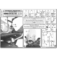GIVI SADA NA MONTÁŽ PLEXI HONDA SH 125/150 (01-04) A186A