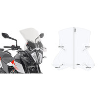 GIVI PLEXI KTM 390 (20)/790 ADVENTURE/R (19-20)/890 ADV (21) 7710DT