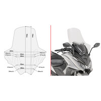 GIVI PLEXI KYMCO AK 550 D6110ST