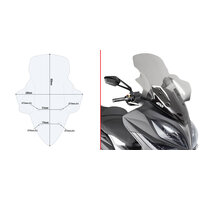 GIVI PLEXI KYMCO XCITING D6104ST