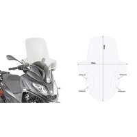 GIVI PLEXI PIAGGIO MP3 300 HPE (19-20) D5614ST