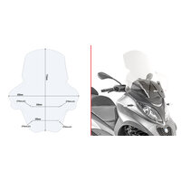 GIVI PLEXI MP3 350-500 SPORT/BUSINESS (18-20) D5613ST
