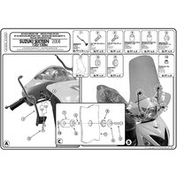 GIVI SADA NA MONTÁŽ PLEXI SUZUKI UX 125/150 SIXTEEN (08-16) A169A