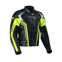 DIFI KOŽENÁ BUNDA VALENCIA BLACK/FLUO YELLOW