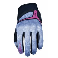 FIVE RUKAVICE RS3 REPLICA WOMAN FLOWER GRAY/FLUO PINK L